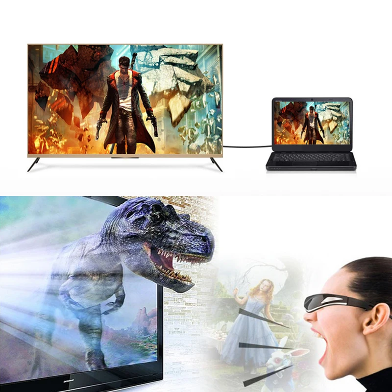 HDMI Cable male to 4k splitter display port 60Hz 1080P High Speed Adapter for Projector Xbox HDTV switcher | Электроника