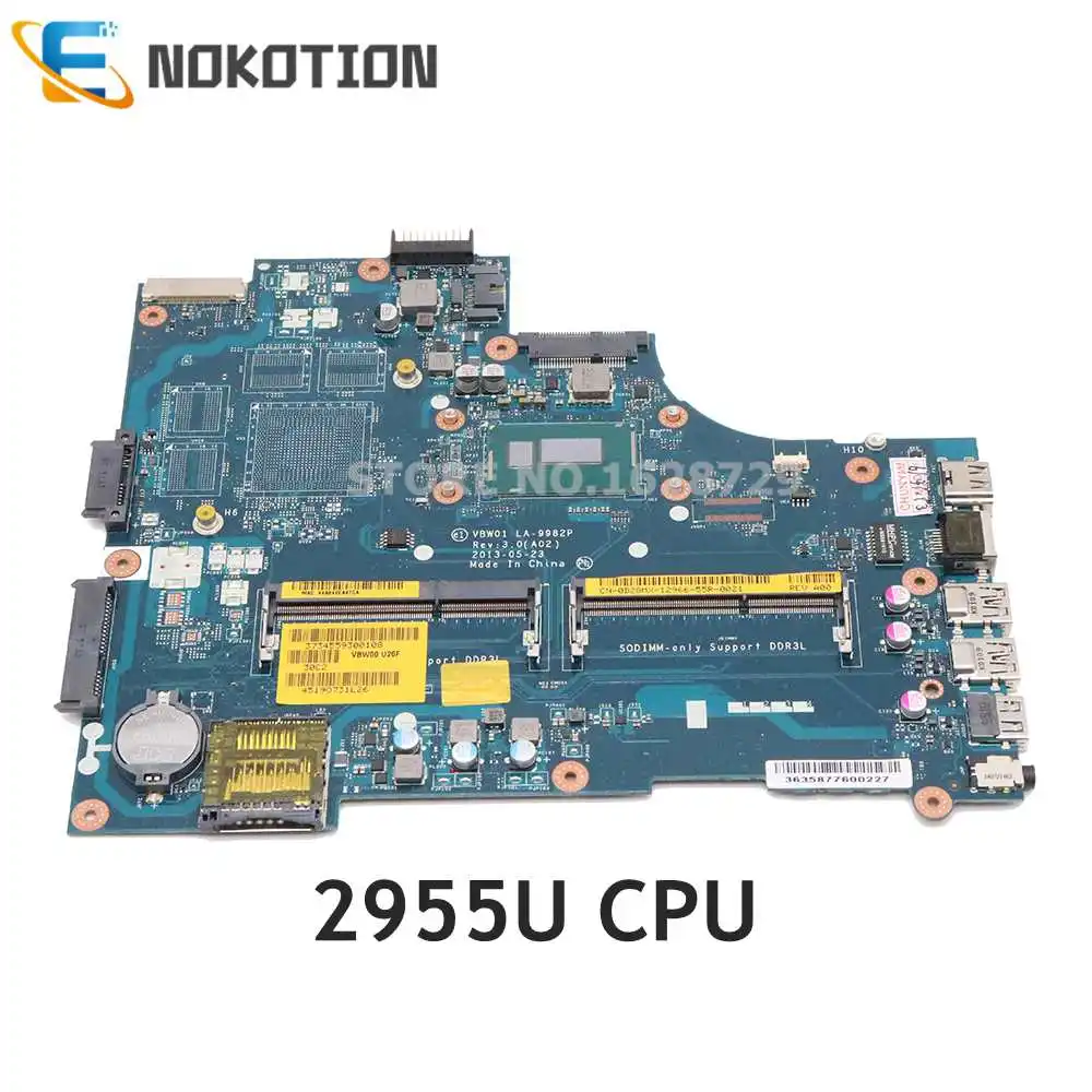 NOKOTION CN-0D28MX 0D28MX VBW01 LA-9982P материнская плата для ноутбука Dell Inspiron 15R 5537 3537 SR1DU 2955U CPU DDR3L