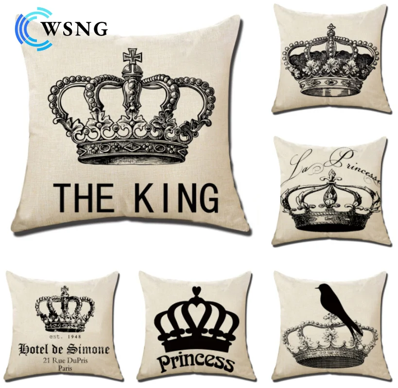 

Digital Printing Linen Decorative Pillowcase Office Sofa Cushion Cover 45*45cm Family Living Room Bed Decoration