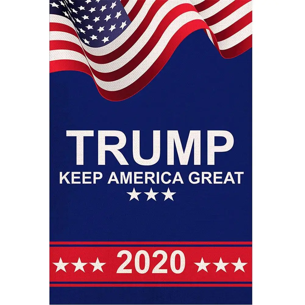 30x45 см Дональд Трамп 2020 флаг двусторонняя ткань американские выборы наружной