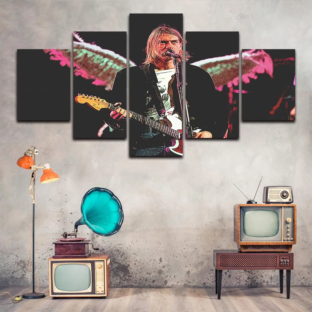Современная Настенная Картина на холсте Курта Кобейна картина Постер и печать
