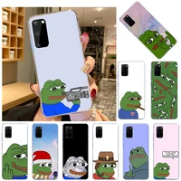 soft tpu phone case for samsung galaxy s21 ultra s20 fe 5g s10 lite s8 s9 plus s7 cartoon cute frog art silicone cases cover