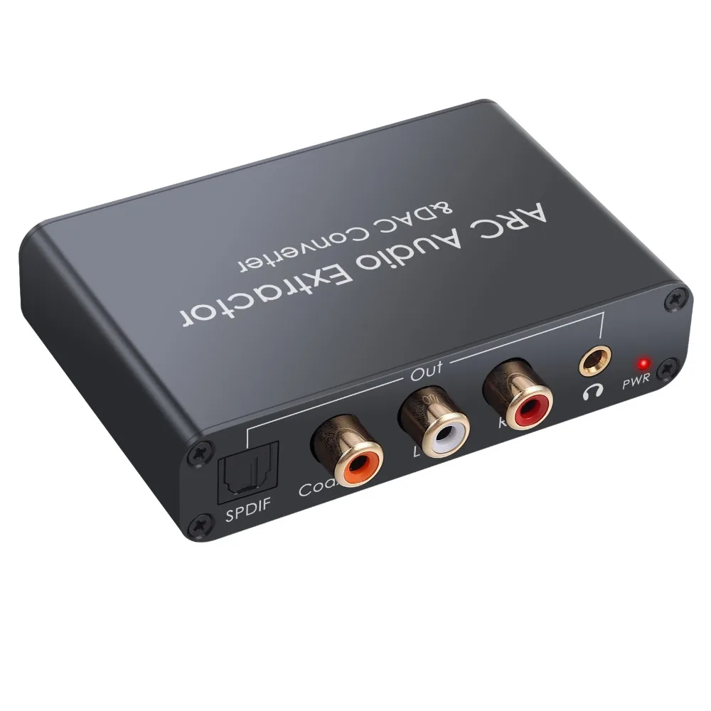 

HDMI ARC DAC Converter Adapter HDMI Audio Return Channel Digital HDMI Optical SPDIF Coaxial To Analog 3.5mm L/R Stereo