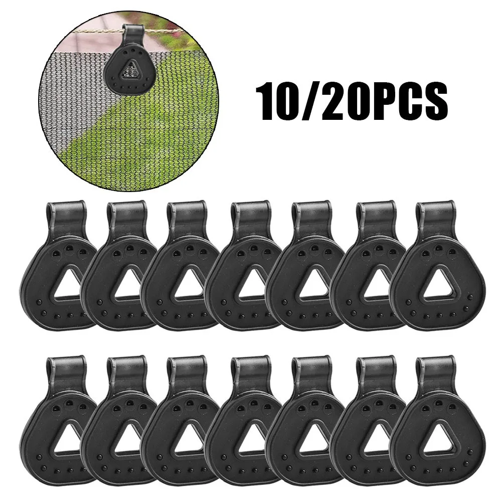 

10pcs Outdoor Sunshade Net Clip Garden Tools Greenhouse Shade Cloth Fix Clamp Plastic Grommet Fence Netting Installation Hook