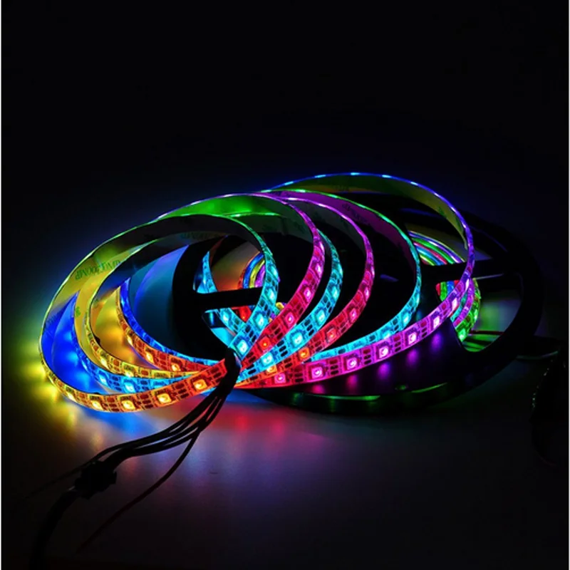 

dc12V 5m/rolls ws2811(ic16703)5050 rgb pixel Led Strip light;Addressable 30/60leds/m full color WS2811 IC smd5050 led lamp Tape