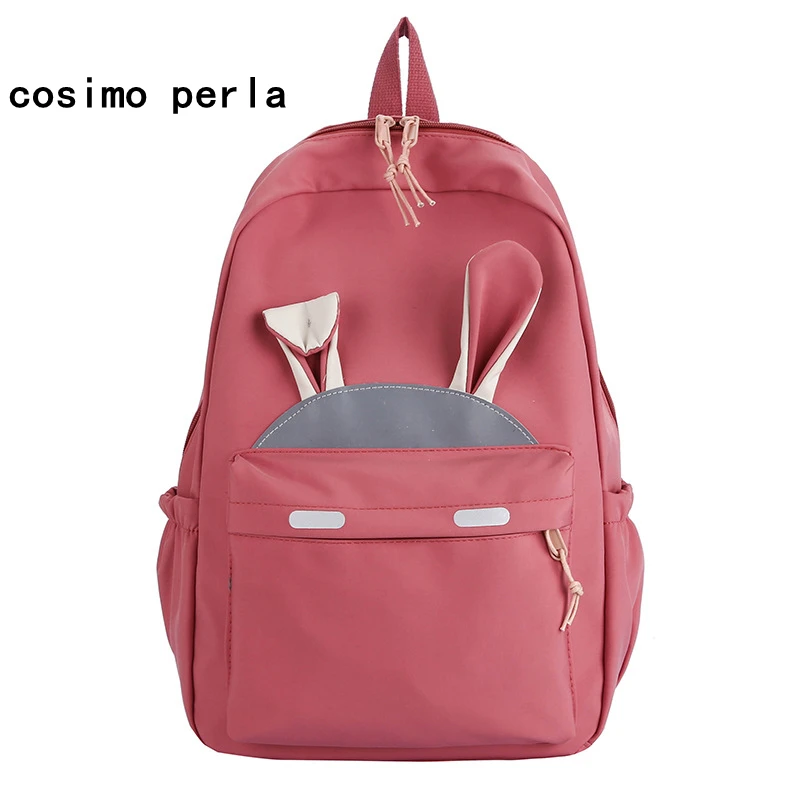 

Large Nylon Backpacks for Women Cute Rabbit Ear Fashion School Student Laptop Bagpack High Quality Blue Mochilas Female