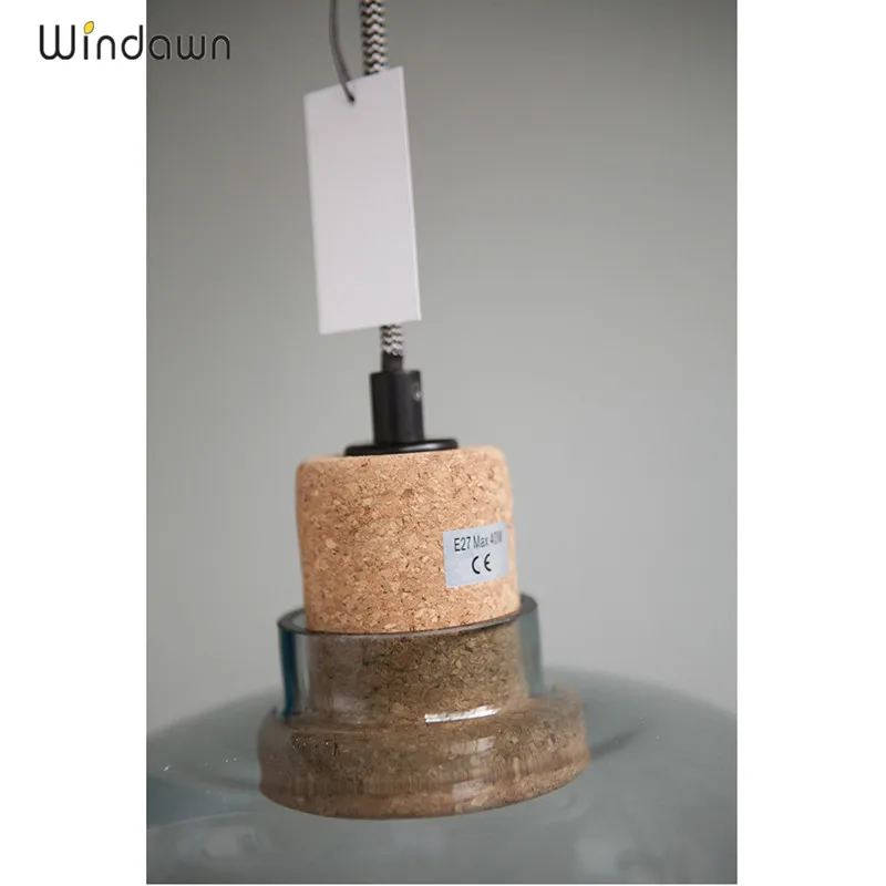 Windawn Nordic Pendant Lights Glass Ceiling Lamp Cork Hanging Classics Hotel Dining Room Bedroom For | Освещение