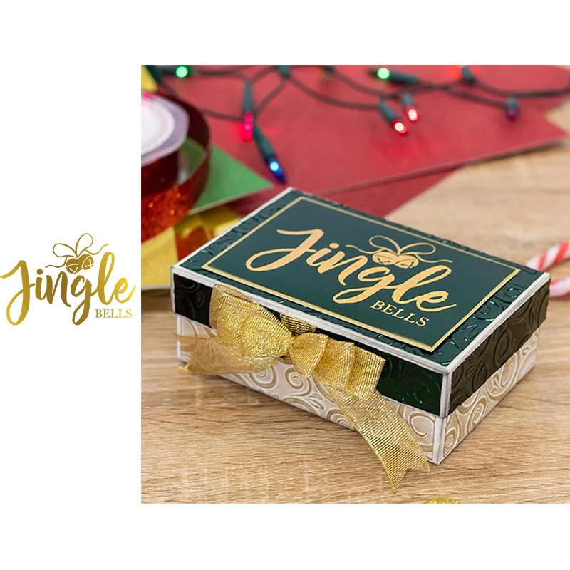 Слова Jingle горячей фольги пластины металлические режущие штампы для скрапбукинга