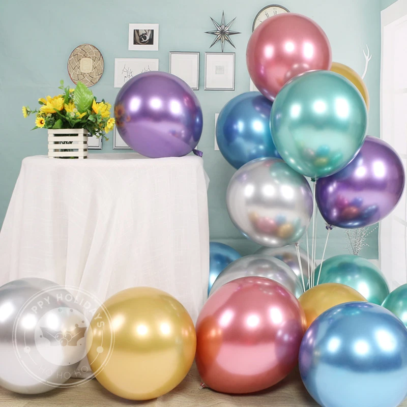 

10/12inch 10/30/50pcs Metallic Balloons 1.8/2.8g Birthday Helium Ballon Latex Baloons Wedding Decoration New Year Decor Toy