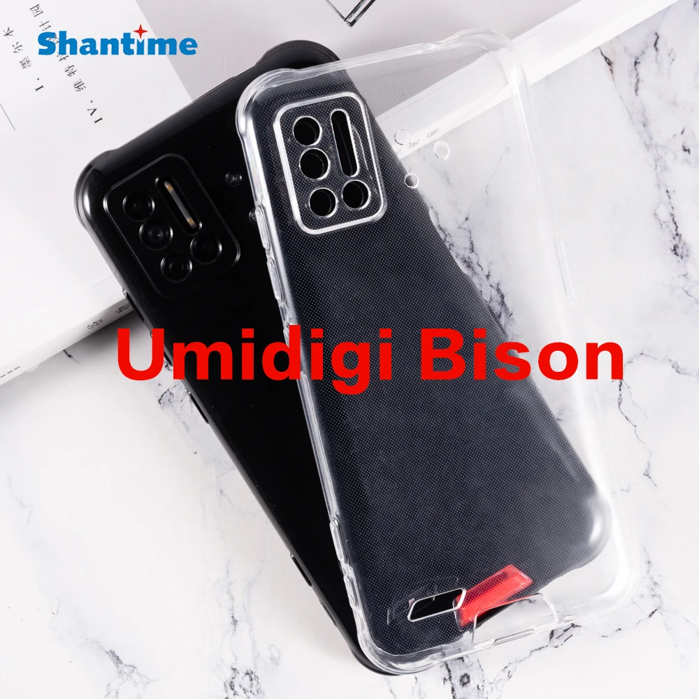 Чехол для Umidigi Bison ультратонкий кристально чистый амортизирующий мягкий чехол из
