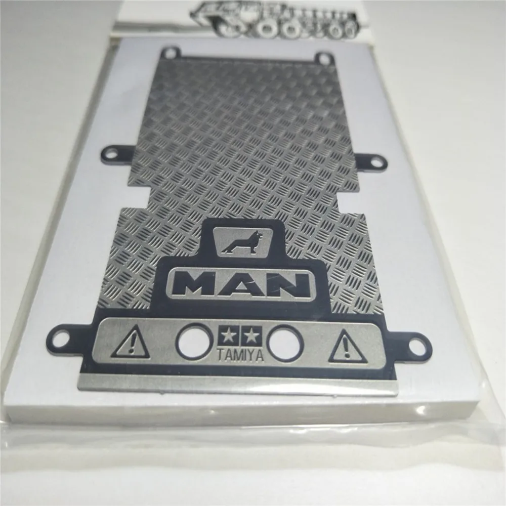 

​Anti-skid Plate Decorative Board Trailer Modification Durable Stainless Steel for Tamiya 1/14 Scale 56325 Man Tractor