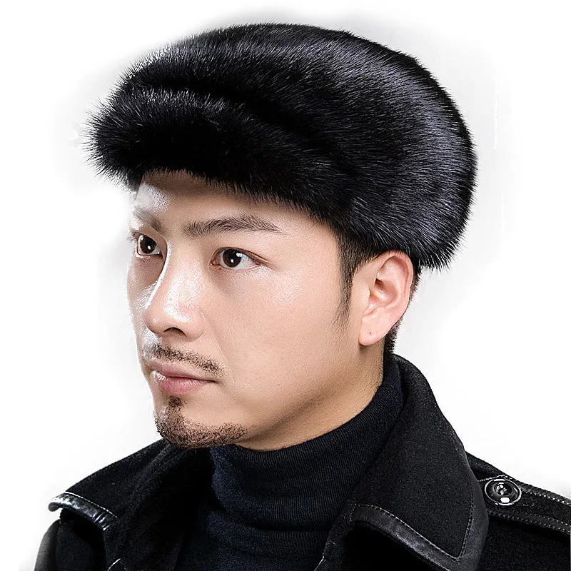 

Winter Hot Leather Mink Fur Men's Mink Fur Russian Hat Men's Autumn And Winter Fur Hat Beret