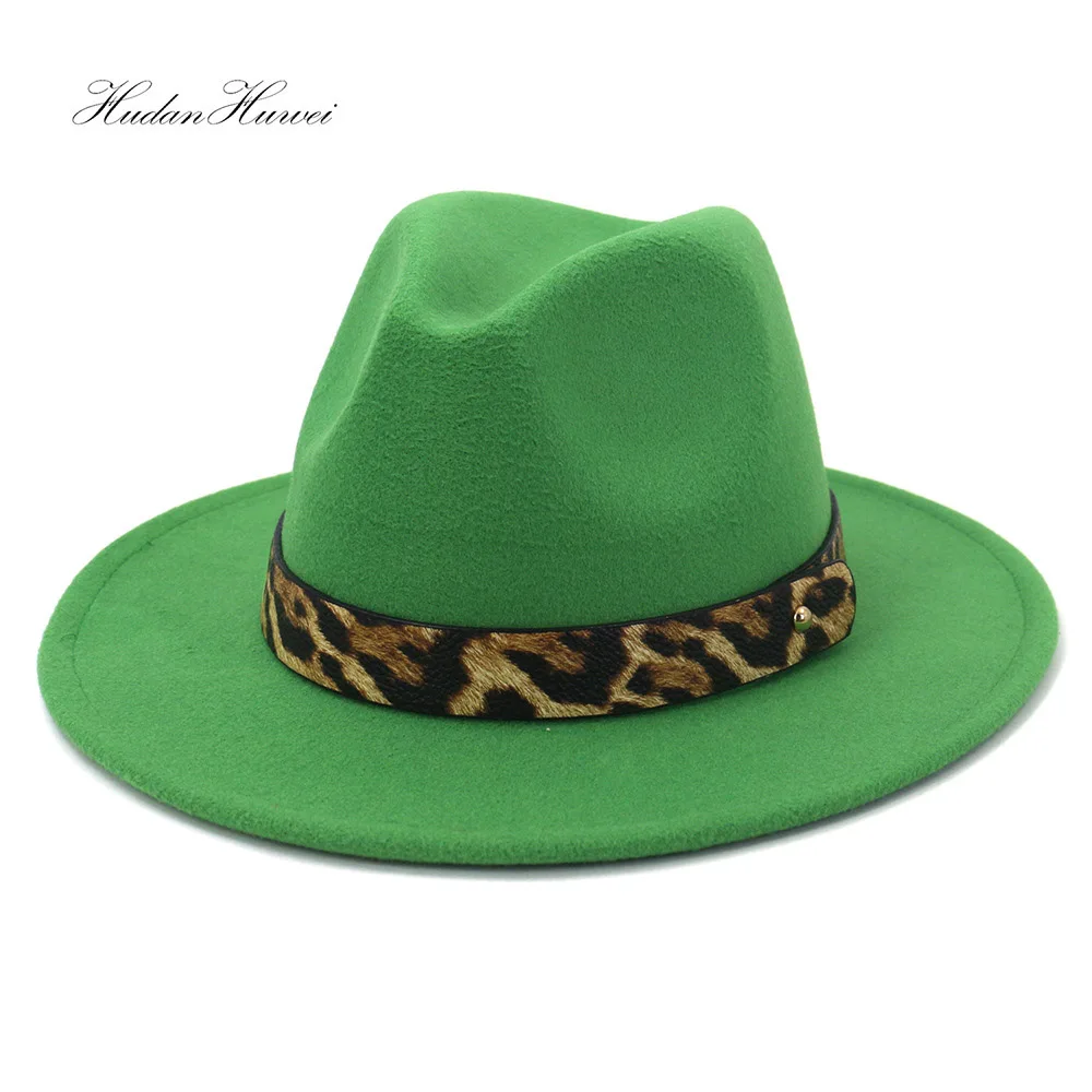 

2020 Hot Sell Fall Winter Woolen Felt Fedora Hat for Women Men Elegant Ladies Jazz Panama L XL Hat