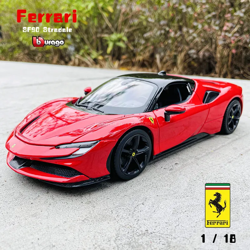 

Модель автомобиля Bburago из сплава, 1:18, Ferrari SF90 Stradale