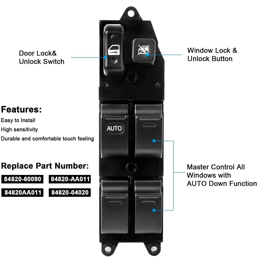 Главный переключатель управления дверью окна электропривода для 1997-2001 Toyota Camry