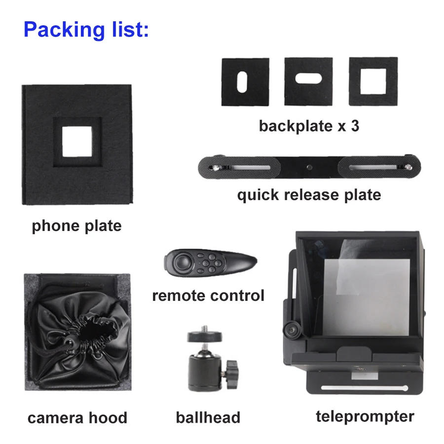 Портативный мини смартфон Prompter Teleprompter для youtube видео vlog интервью речи DSLR камер