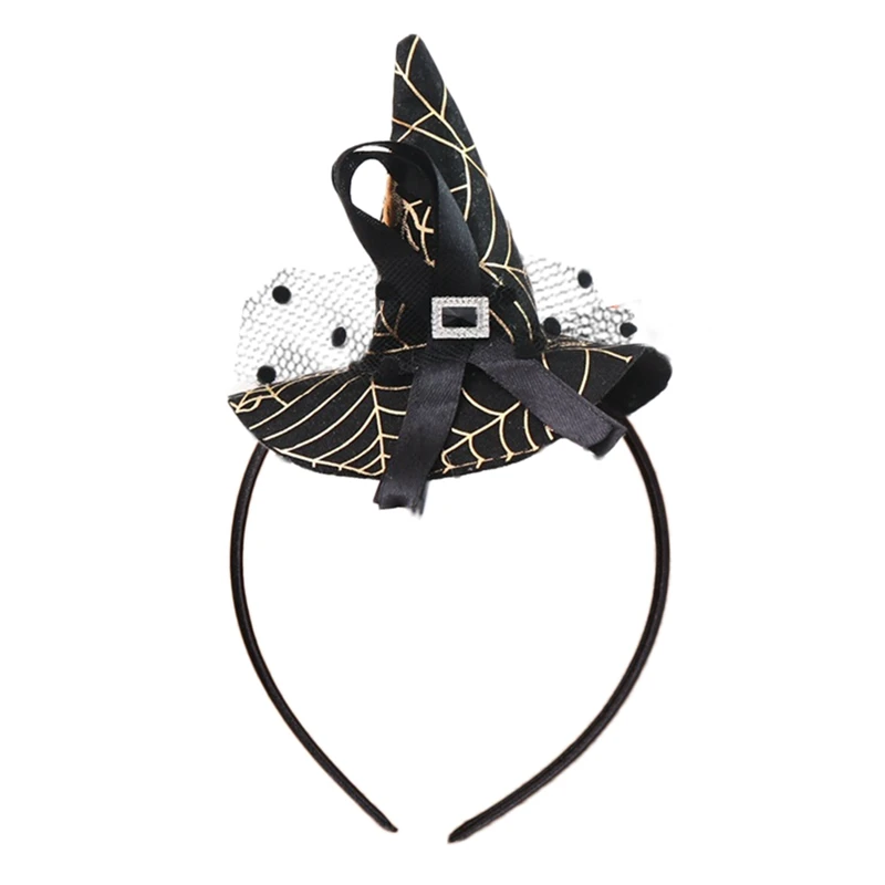 

Creative Halloween Hair Bands Little Witch Hat Headband Cuffs Witch Head Hoop For Halloween Party Decoration Props Supplies