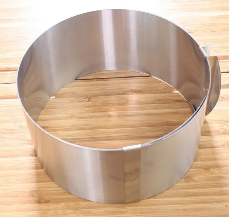 Регулируемый 16 30 см круглый мусс кольцо формочка из нержавеющей стали Форма для
