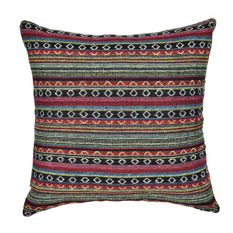 

Stripe Pattern Pillow Case Bohemia Cushion Cover Polyester Cotton for Sofa Car Living Room Decorative Geometric Pillows Cover