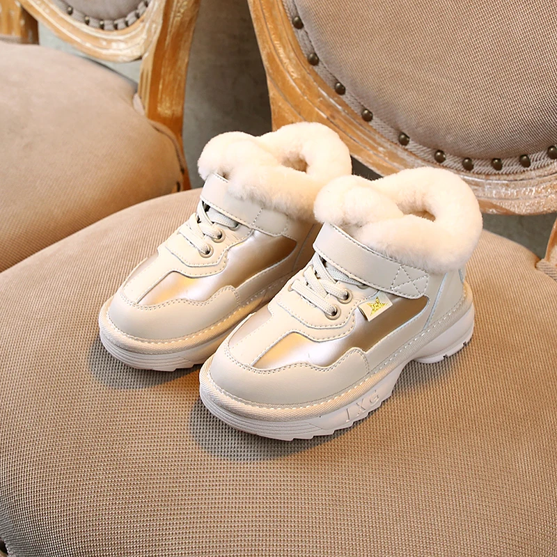 Для малышей обувь для зимние ботинки Зимние ботильоны маленьких мальчиков