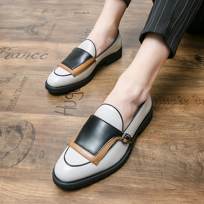 

2021 Trend Men's Shoe Leather Business Shoe Luxury Man Wedding Shoe Slip On Casual Loafers Male Autumn Footwear Men Dress Shoe