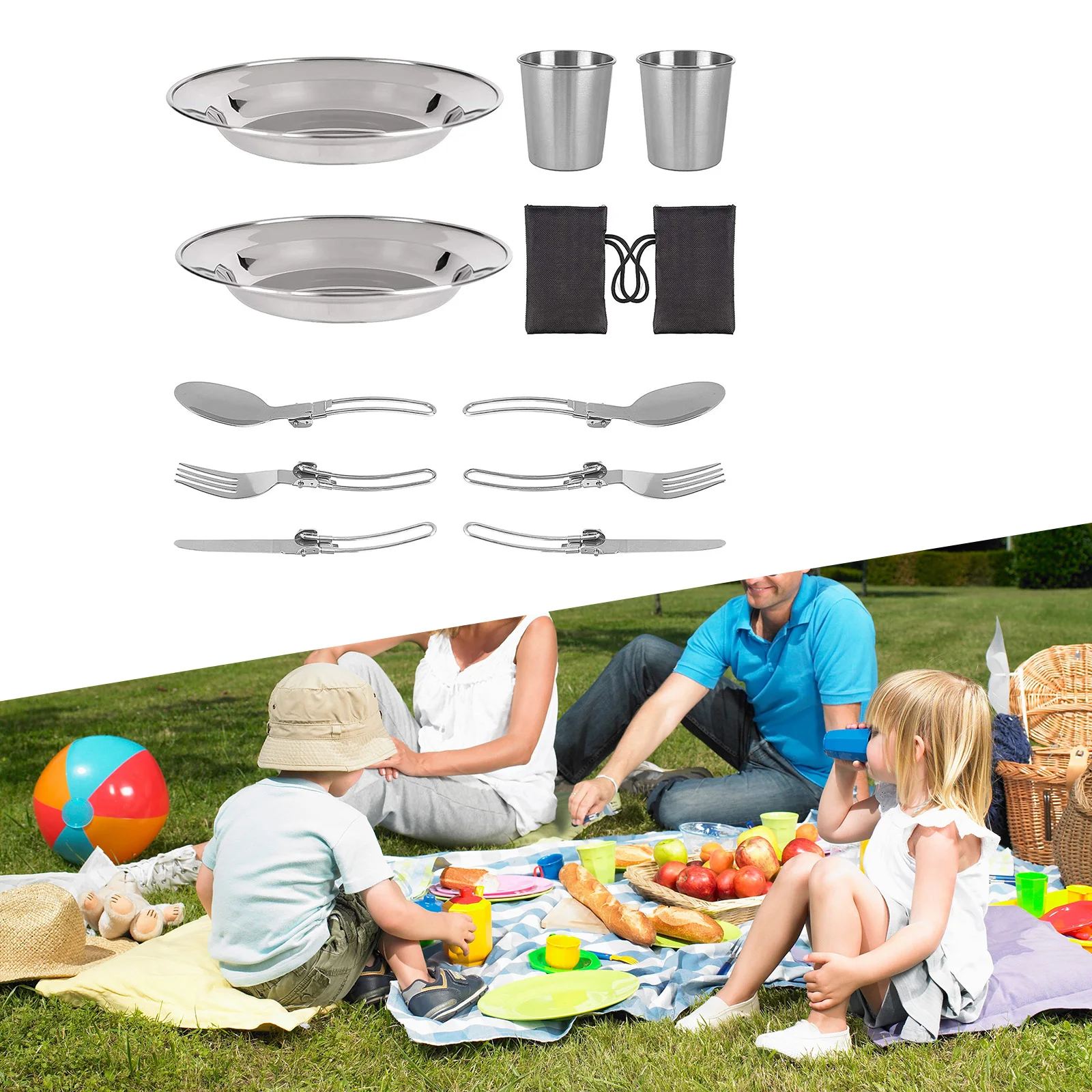 

Набор посуды из нержавеющей стали для кемпинга утолщенная тарелка для барбекю домашний стол корзина для фруктов Декоративная посуда тарел...