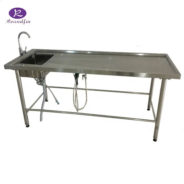 

Hot sale mortuary equipment 304 stainless steel autopsy table