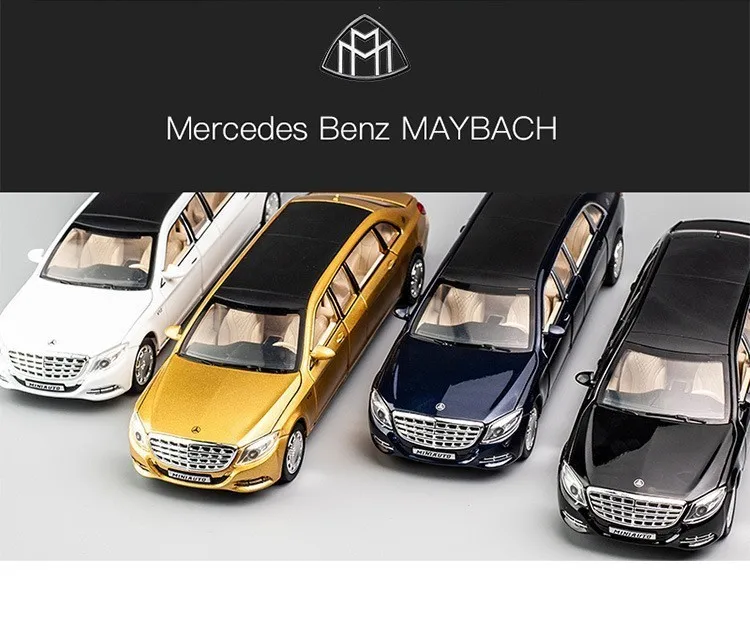 1/32 Maybach литая под давлением Металлическая Модель сплав Высокая симуляция автомобиля 6 дверей открывающийся подарок на день рождения инерционные игрушки для детей hotwheeling