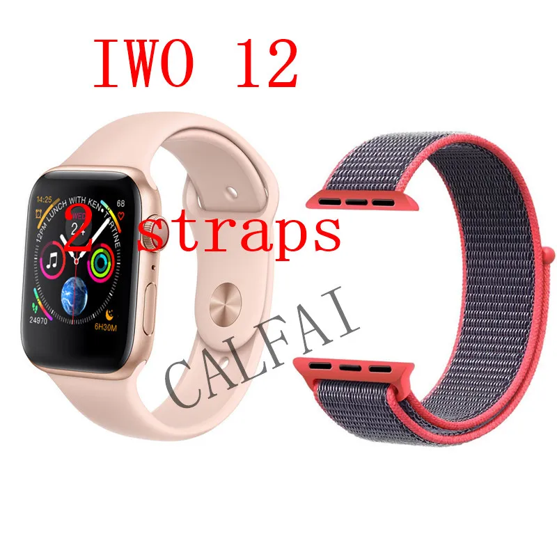 Часы 5 IWO 12 Bluetooth умные часы 1:1 умные часы 40 мм 44 мм чехол для Apple iOS Android телефон сердечного ритма PK IWO 11 - Цвет: Коричневый