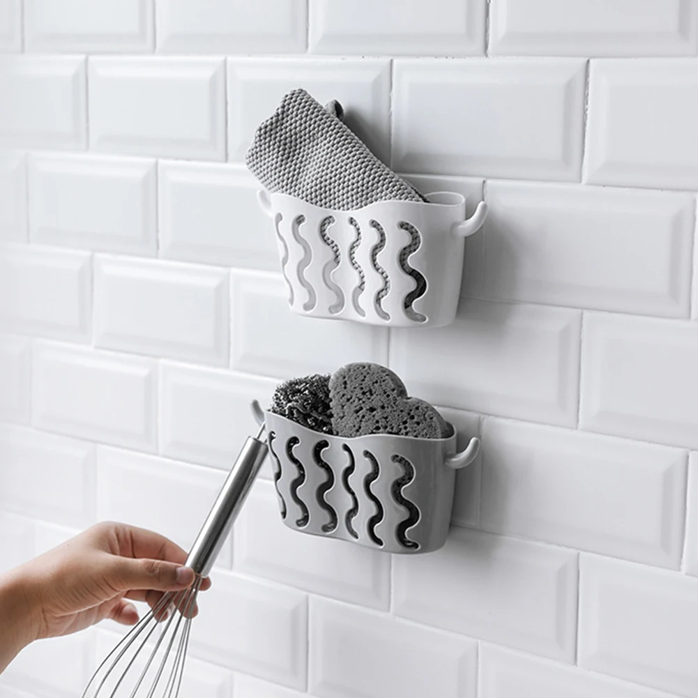 

Faucet Drain Hanging Plastic Basket Kitchen Sink Holder Storage Rack Waterproof And Moisture Proof Multi-purpose Widely Used