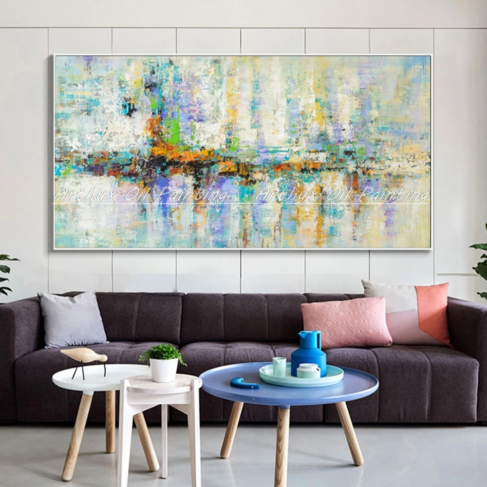 Arthyx 3D абстрактная Красочная картина маслом на холсте Современная