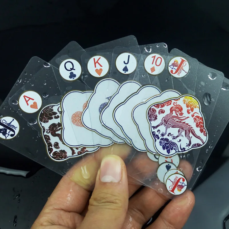 Роскопосылка прозрачные матовые пластиковые игральные карты для