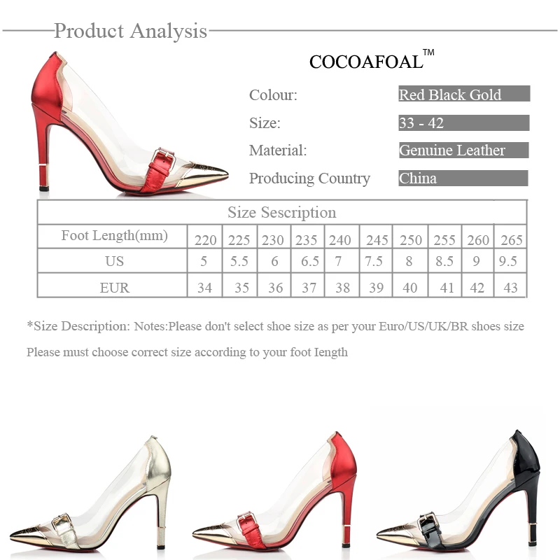 

YECHNE Woman Gold Clear Heels Shoes Fashion Sexy Transparent Heels Shoes Plus Size 33 - 42 Black Red Ball Wedding Pumps