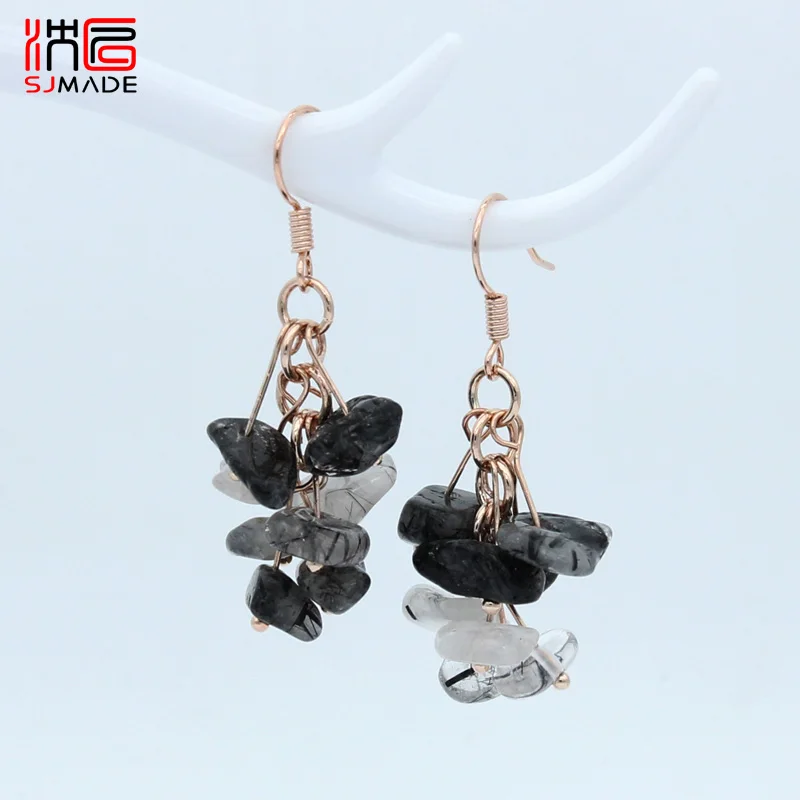 Женские серьги подвески SJMADE корейские Оригинальные ручной работы из 585