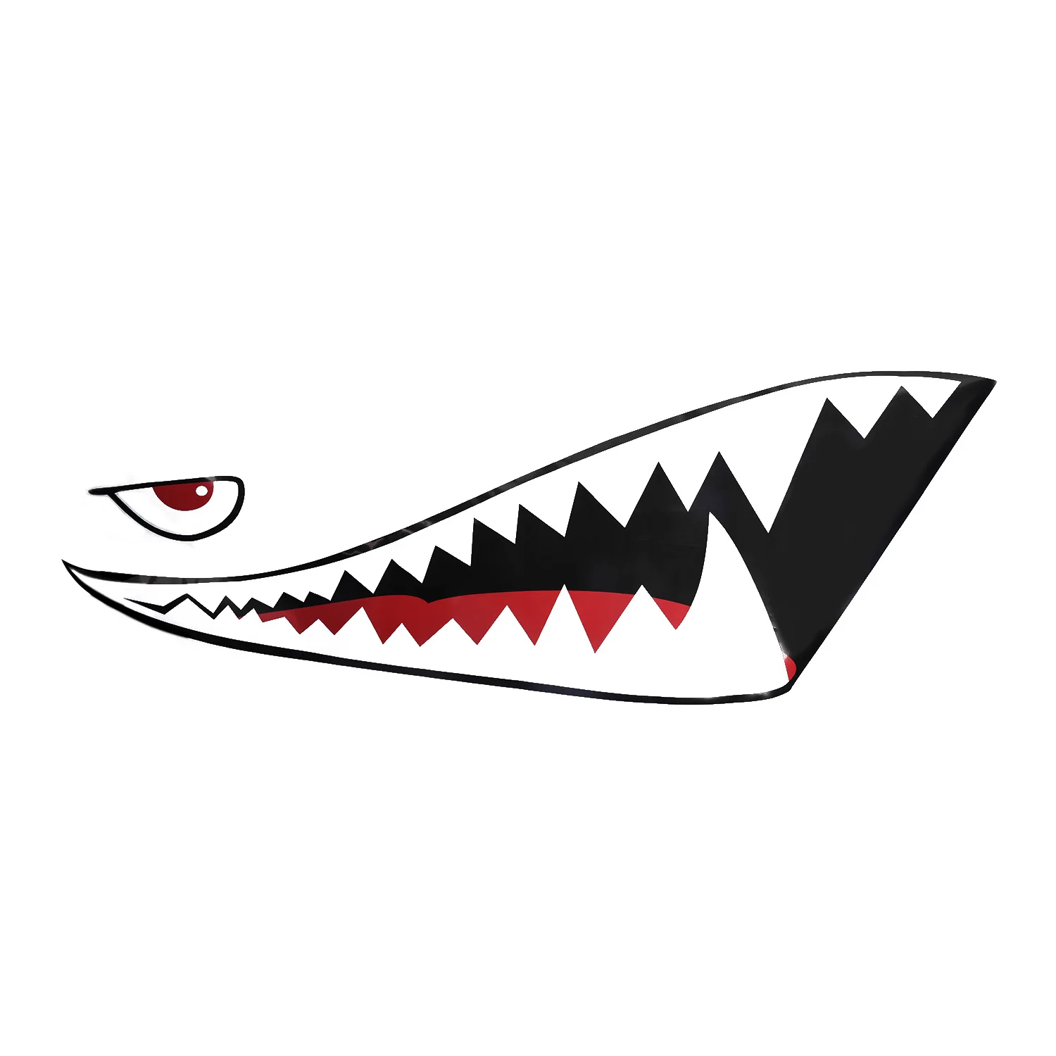 2X DIY Shark Mouth Tooth Teeth Graphics PVC Car Sticker Decal for Waterproof | Stickers