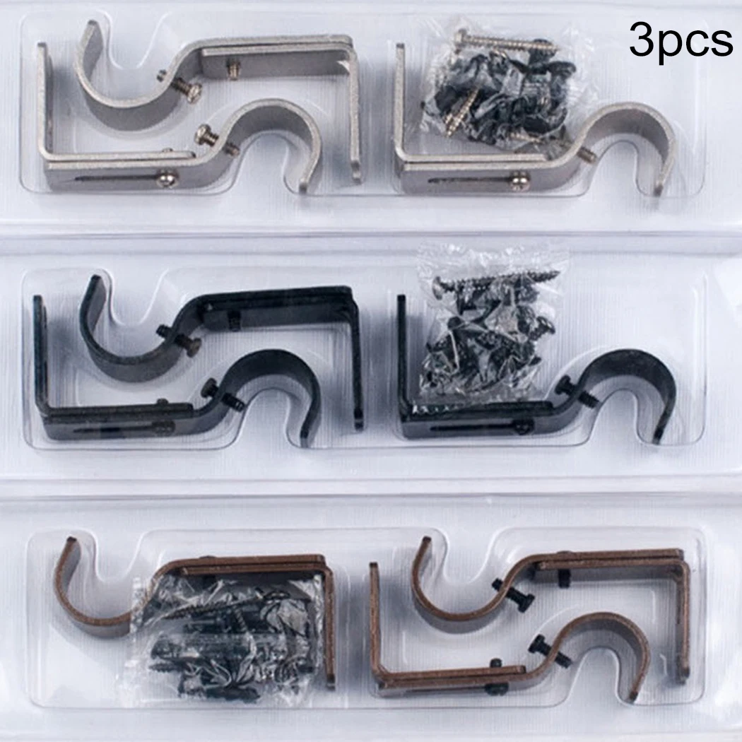 

Holder Curtain Brackets Hanging Installation Adjustable Wall Bracket Supports