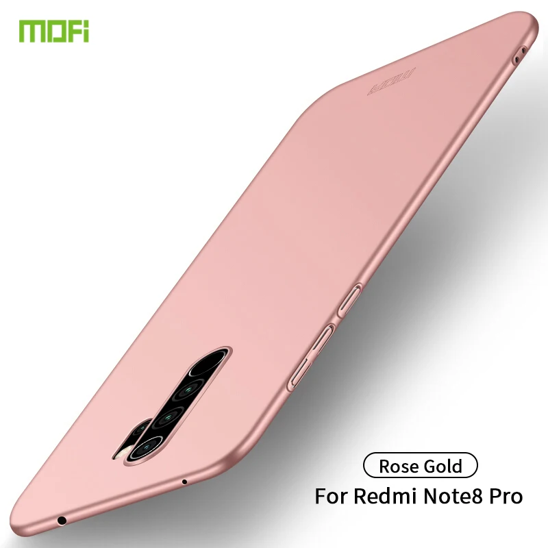 Rose Gold Для Xiaomi Redmi Note 8 Pro чехол MOFI Ультратонкий чехол жесткий чехол для Xiaomi Redmi Note 8 Pro Чехол Для Телефона - Цвет: Rose Gold