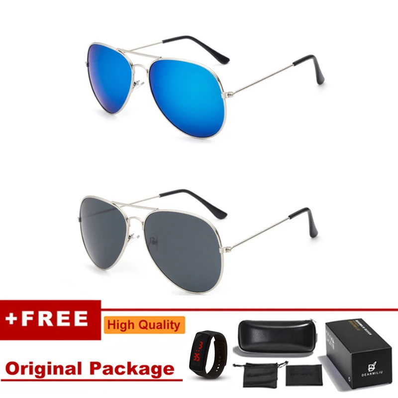 Солнцезащитные очки авиаторы мужские прямоугольные 2 шт.|Мужские солнцезащитные