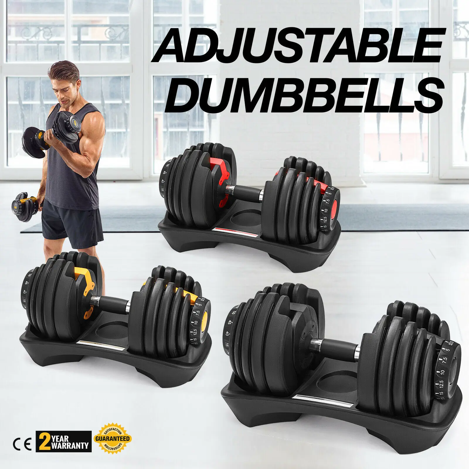 

80 Lbs 1090 Weights for Fitness Adjustable Dumbbell Drop Shipping Exercise Gym Fitness Dumbells 24 Kgs Adjustable Dumbbell Set