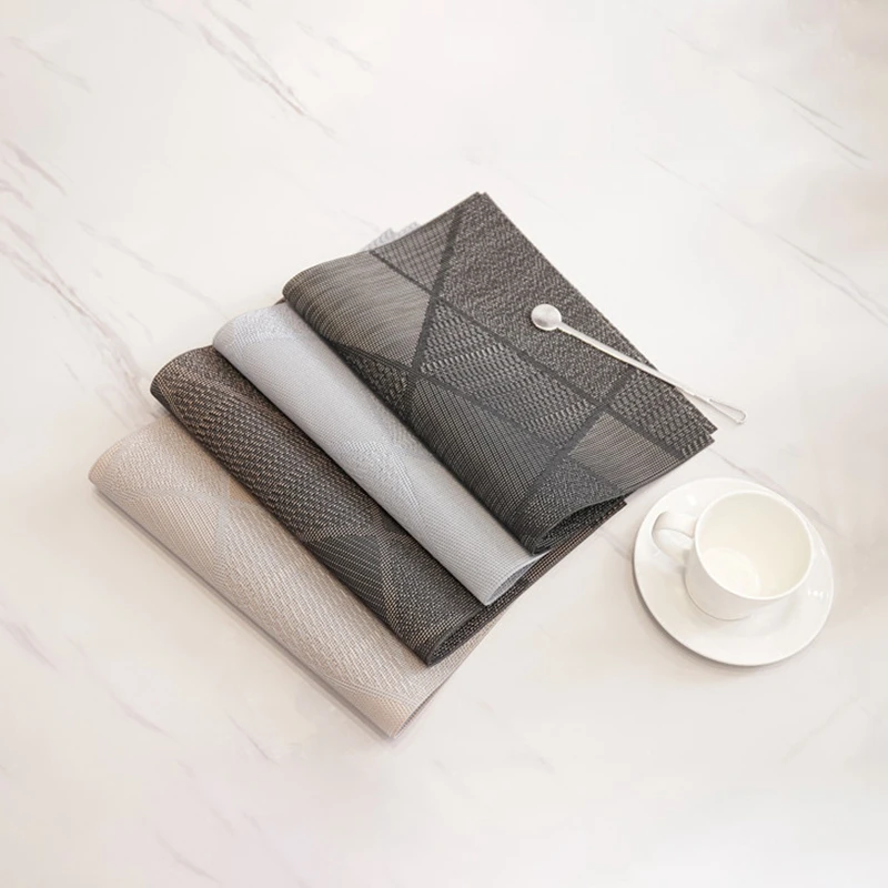 

6Pcs Europe Style Placemat Waterproof Decoration Mat Heat-Resistant Table Mat Dishes Coaster Tableware Mat for Table