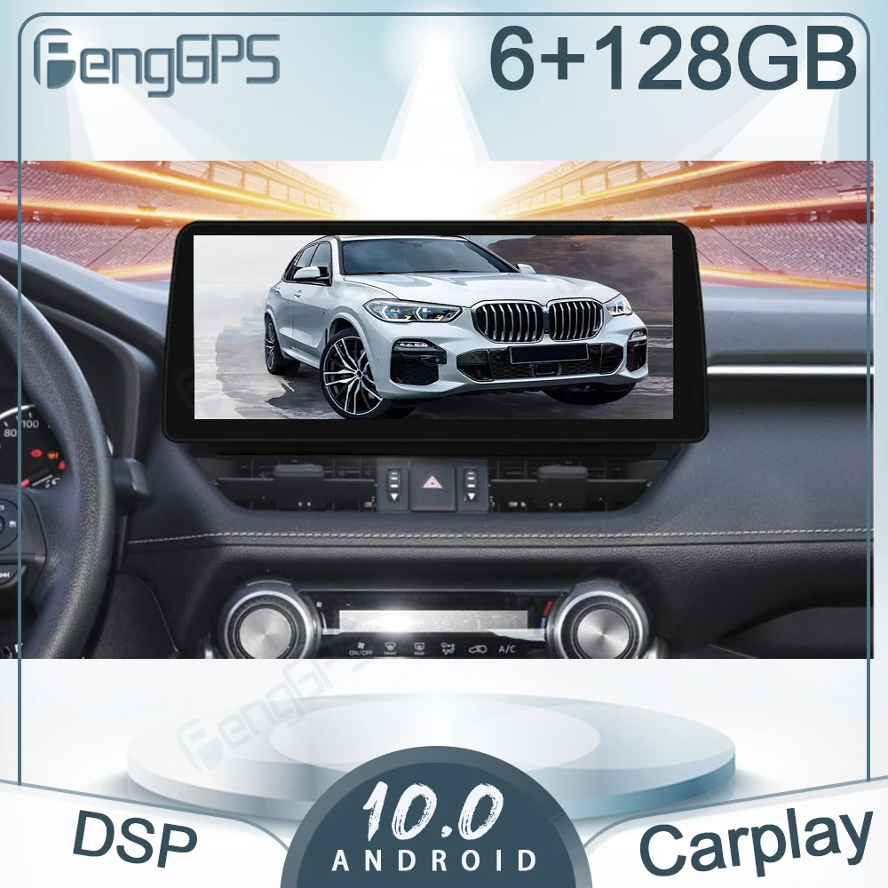 

Автомагнитола 12,3 дюймов, 6 + 128 ГГц, Android 10,0 для Toyota RAV4 2020 +, автомобильный GPS-навигатор, мультимедийный плеер Carplay, Bluetooth