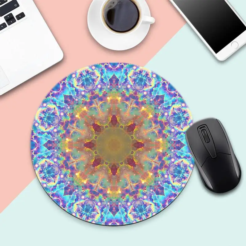 

Mandala Customized MousePads Computer Laptop Anime Mouse Mat Round Non-slip Cushion