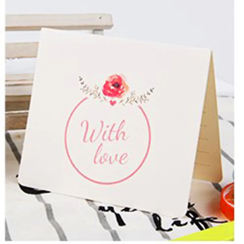 10 шт. конверт бумажная открытка мультяшная мини поздравительная спасибо День