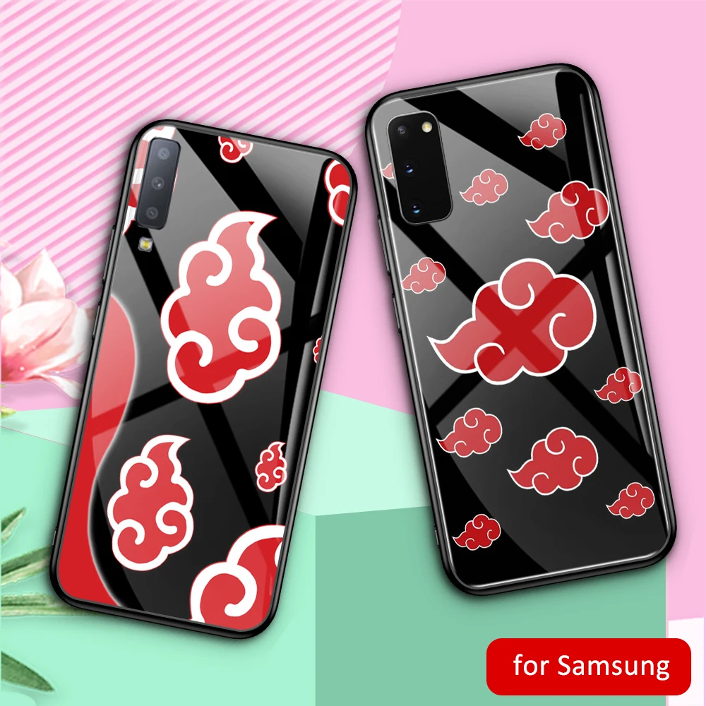 Чехол для Samsung S20 чехол Itachi Uchiha Naruto стеклянный закаленный s20 ultra A20 A30 A50 A7 A8 Plus 2018