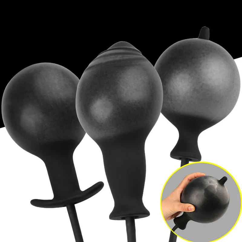 Супер Большой Надувной Анальная пробка анальный плагин Фаллоимитатор насос