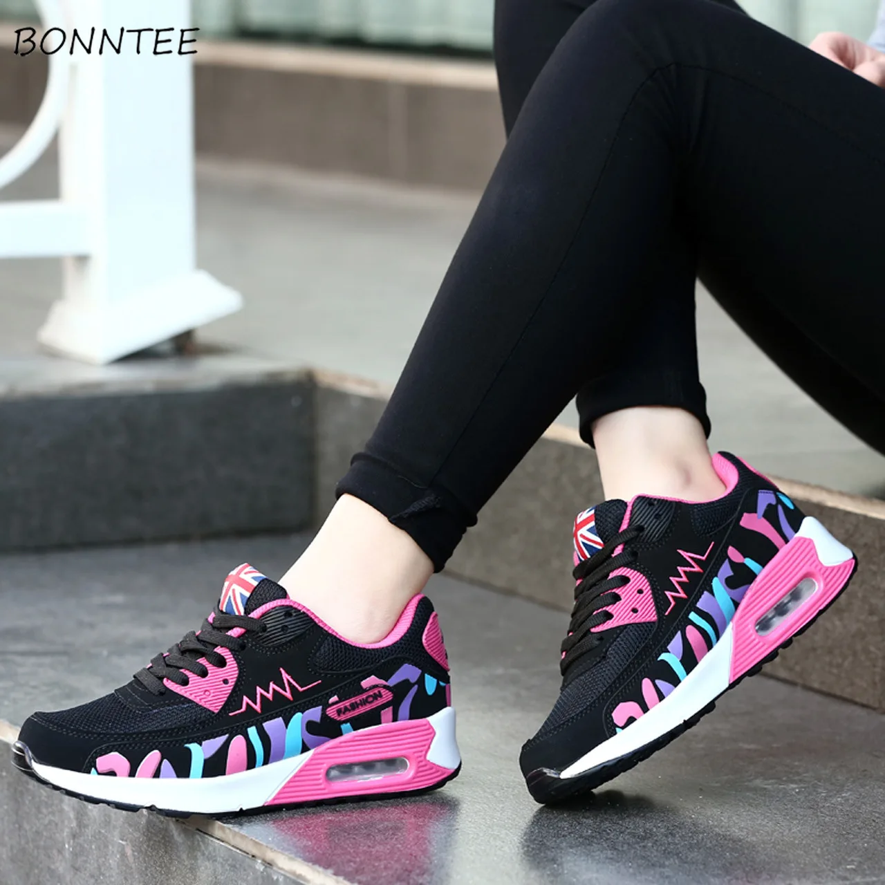 Вулканизированная обувь Женские дышащие кроссовки из сетчатого материала