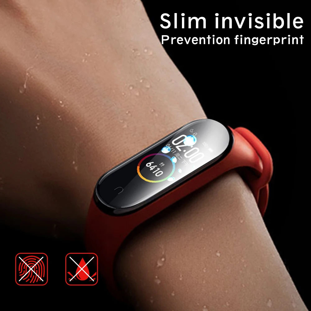 Smart Bracelet Tempered Glass For Xiaomi Mi Band 5 Clear TPU Coverage Protective Film Screen Protector | Электроника