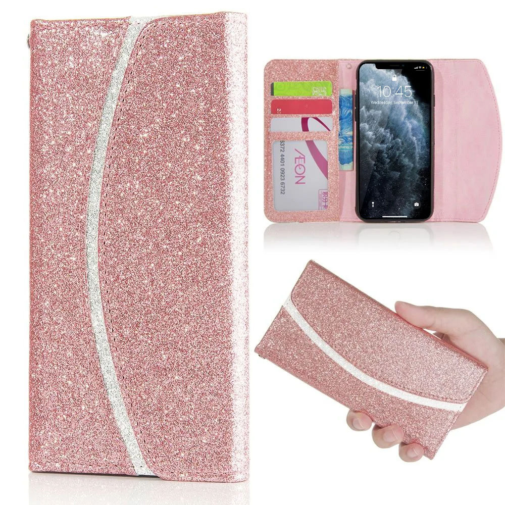 Роскошный кожаный чехол-бумажник LAPOPNUT для IPhone 11 Pro Max X Xr XS блестящий Блестящий