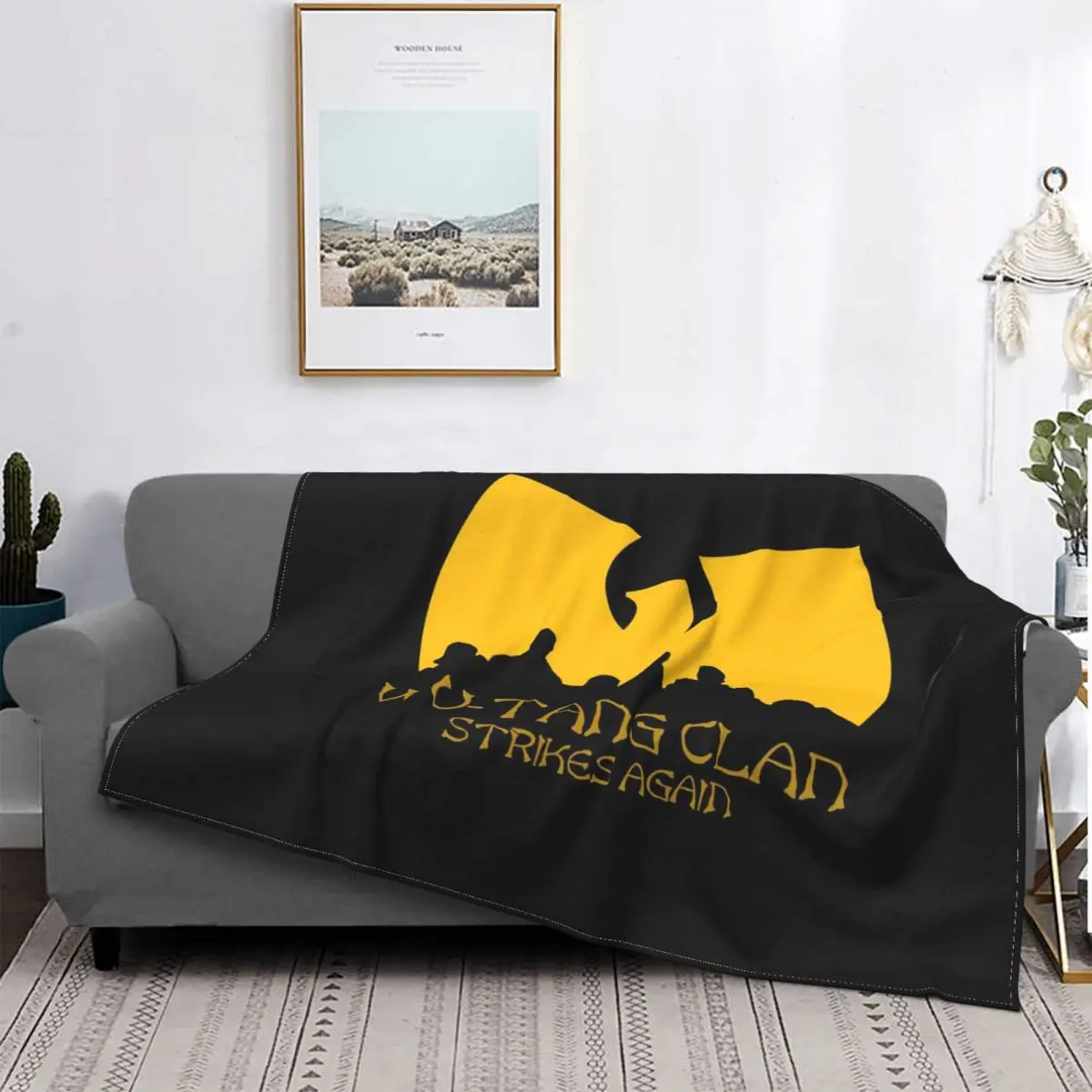 

Wu Tang Blankets Fleece Decoration Ultra-Soft Throw Blankets for Bedding Bedroom Plush Thin Quilt