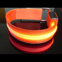 night running arm warmer belt bike led luminous armband led safety sports reflective belt strap snap wrap armband